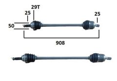 Accent 95-05 Getz Bnz Aks Sağ Komple Uzun Absli̇
