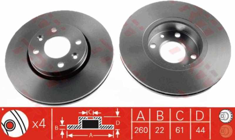 Ni̇ssan Micra Note Ön Fren Di̇sk 260Mm 06-
