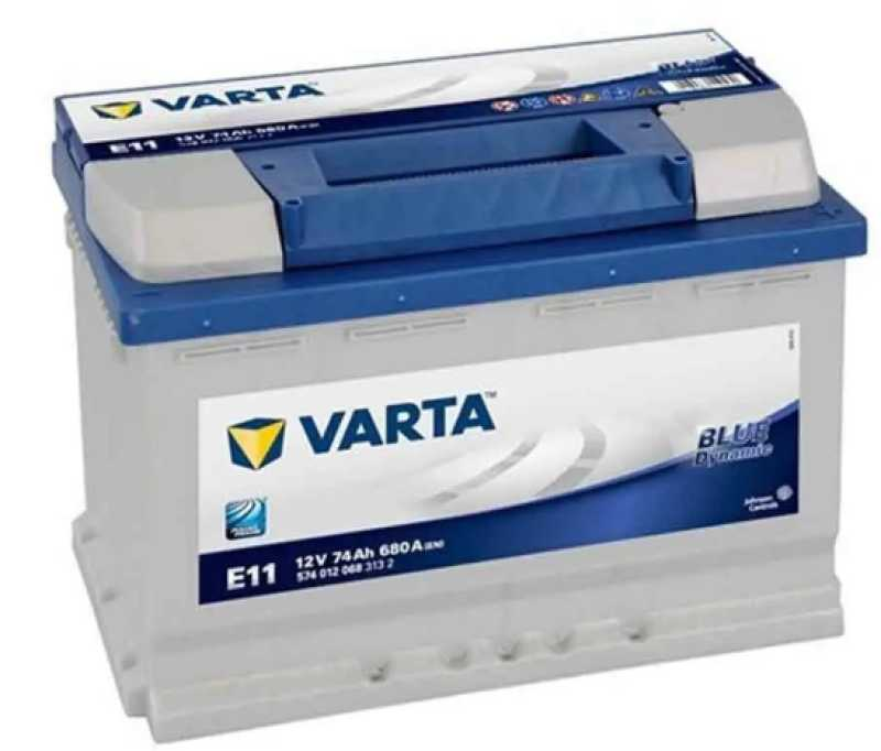 E11 Varta  Aku 12V74Ah Blue Dynami̇c Otomobi̇l Aküsü