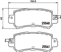 Mazda 3 5 Arka Fren Balatasi 2012-2018 Cx-3 Cx-5