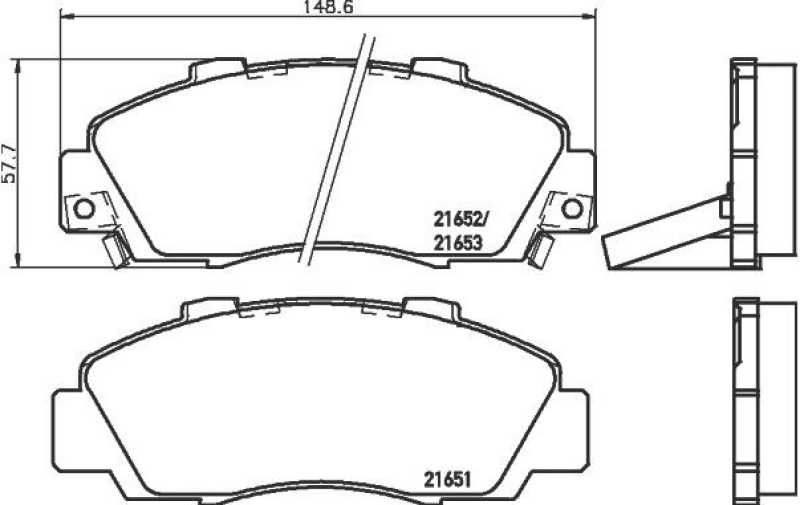 Fren Balatasi Ön Accord 90-93 Ce Euro  Accord Ch 98-02  Crv Rd 97-01  Hrv 99-
