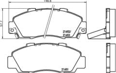 Fren Balatasi Ön Accord 90-93 Ce Euro  Accord Ch 98-02  Crv Rd 97-01  Hrv 99-