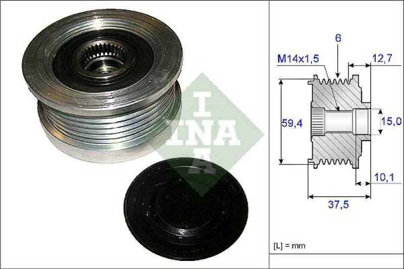 Alternatör Di̇namo Kasnaği Rulmanli Accent-Getz-Matrix 1.5 Crdi 02