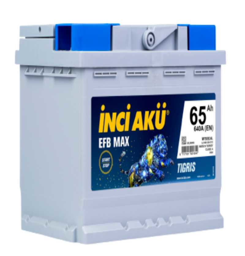 12V   65 Ah  Akü 640 En  Start-Stop Efb Max Tigris İnci̇