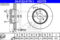 Ni̇ssan Pri̇mera 96-02 P11 Ön Havali Di̇sk 280 Mm  Almera 00-08 - 200 Sx (S13)
