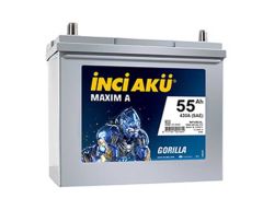 12V 55 Ah  Akü 430 En Maxim A Gorilla Dar İnci̇ Honda Ci̇vi̇c Fd6