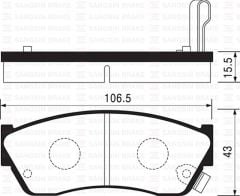 Balata On Disk Suzuki Alto Swift02 Tata Indica 98 Indigo 03Turbosuz Subaru Justy 1.3Cc 4Wd 95 9