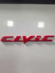 Civic Yazisi Kirmizi Arka Bagaj Honda Civic 07-12