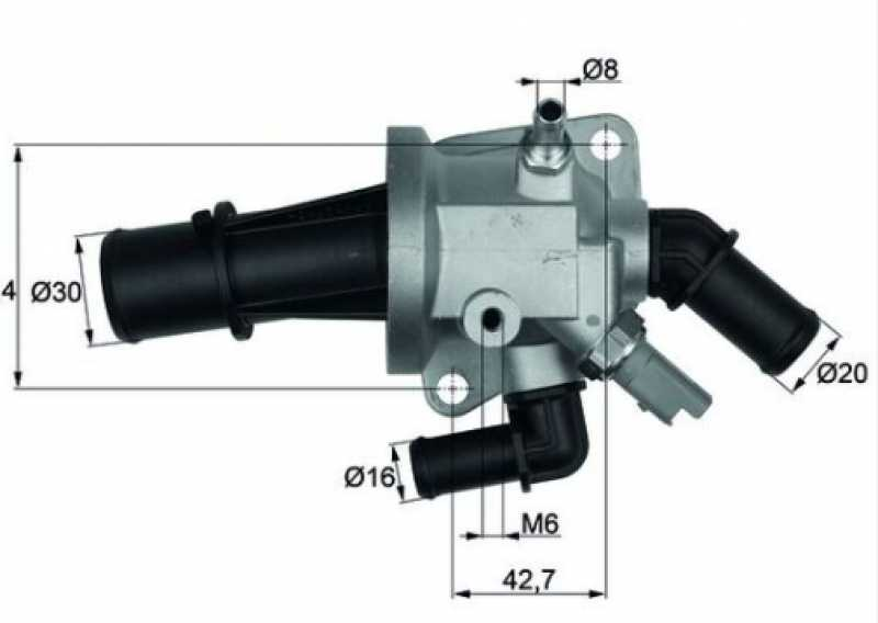 Termostat Komple Kapakli 88C Müşürlü Swi̇ft 1.3 Di̇zel 05- Splash 1.3 1769084E50