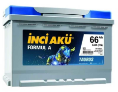 12V 66 Ah İnci̇ Akü 640 En  Formul A Taurus Alçak Kutu
